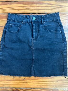 Classic Black Denim Mini Skirt - Women's by Garage